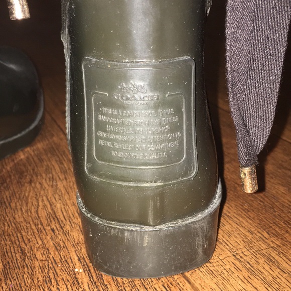 signature coach rain boots women’s authentic sz 10 - Picture 5 of 5